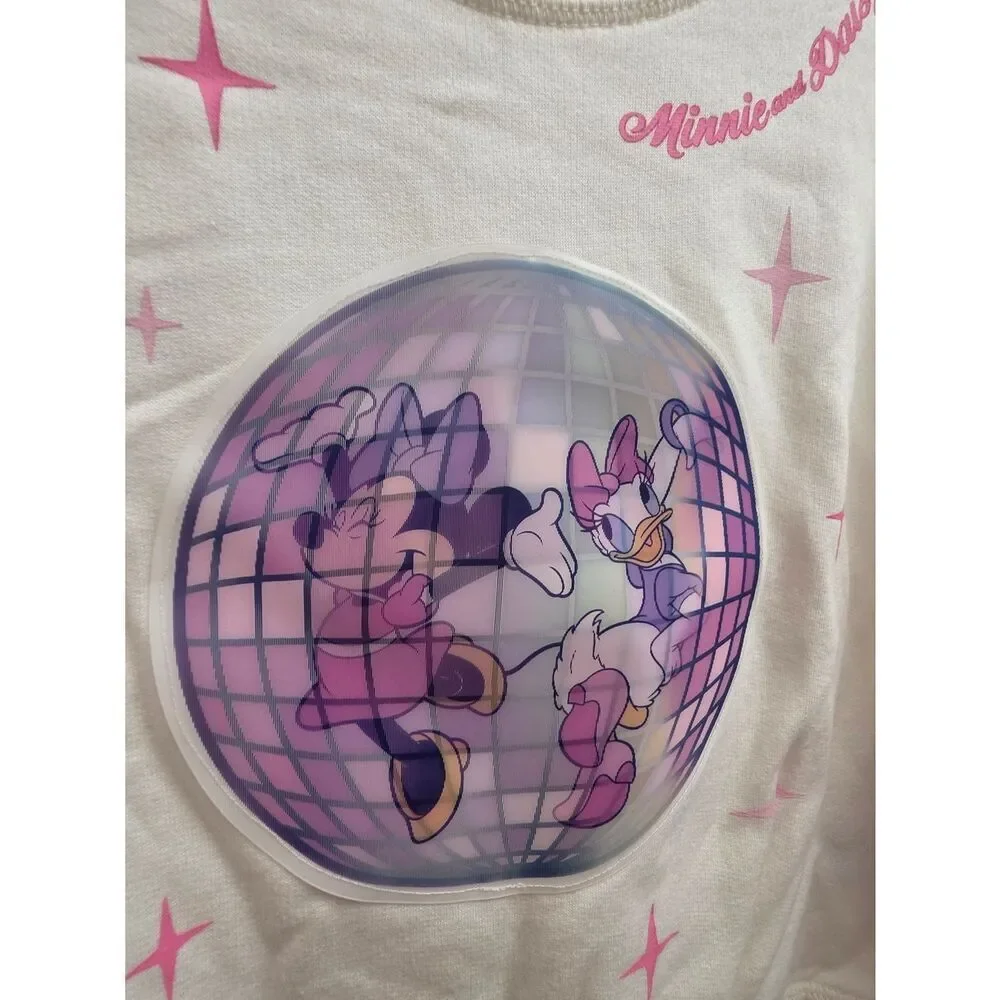 Nwt Disney Minnie & Friends Toddler Girls Disco Graphic Sweatshirt